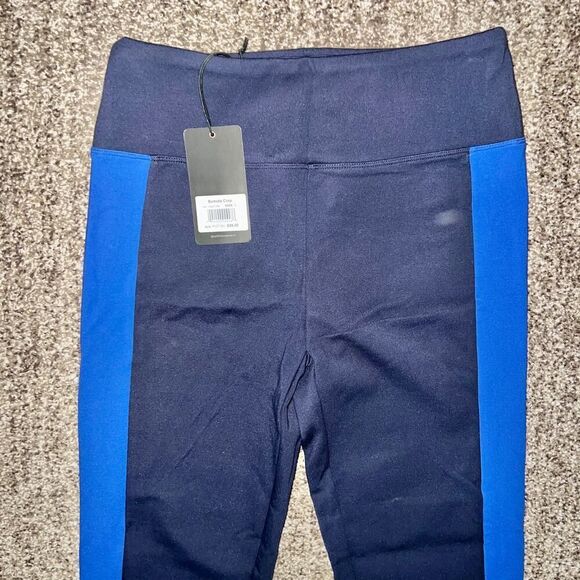 Peach Women's Sumida Crop Pant Leggings Colorblock Navy Blue NWT - Picture 2 of 9